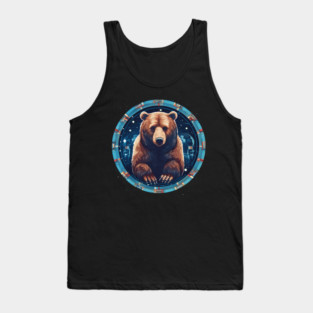 Grizzly Bear in Ornmament , Love Bears Tank Top