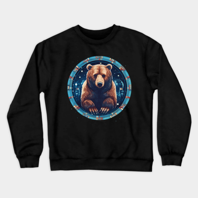 Grizzly Bear in Ornmament , Love Bears Crewneck Sweatshirt by logiamerch