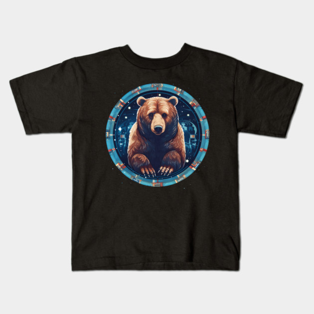 Grizzly Bear in Ornmament , Love Bears Kids T-Shirt by logiamerch