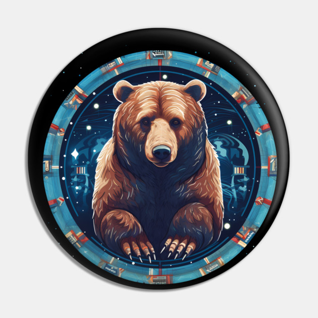 Grizzly Bear in Ornmament , Love Bears Pin by logiamerch