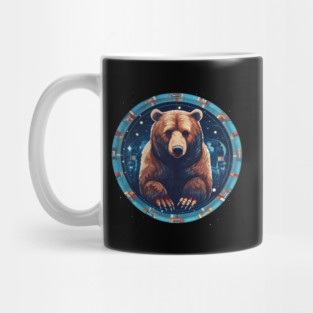 Grizzly Bear in Ornmament , Love Bears Mug