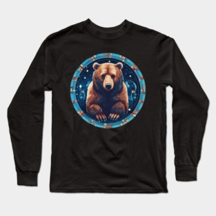 Grizzly Bear in Ornmament , Love Bears Long Sleeve T-Shirt