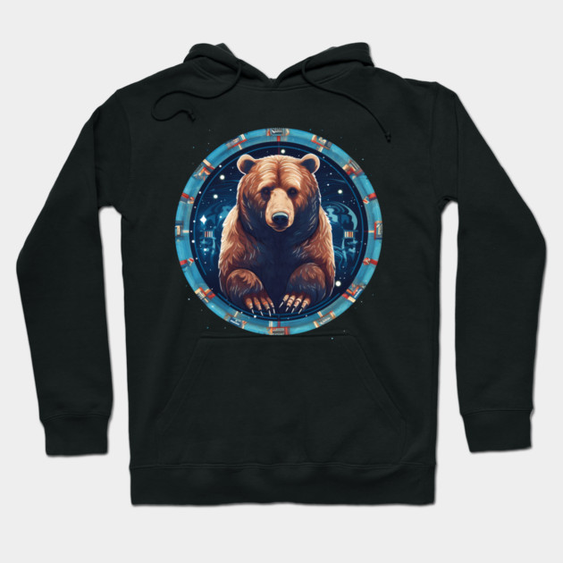 Grizzly Bear in Ornmament , Love Bears Hoodie by logiamerch