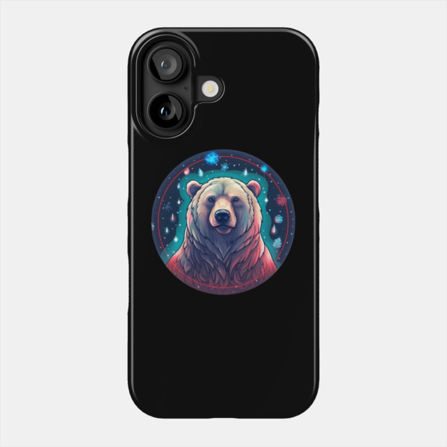 Grizzly Bear in Ornmament , Love Bears Phone Case by logiamerch