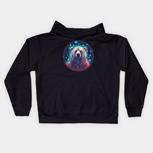 Grizzly Bear in Ornmament , Love Bears Kids Hoodie by logiamerch