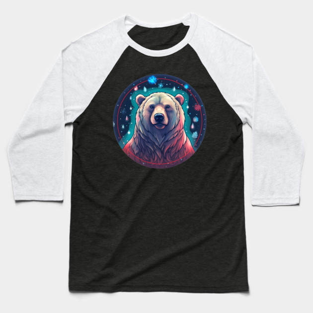 Grizzly Bear in Ornmament , Love Bears Baseball T-Shirt by logiamerch