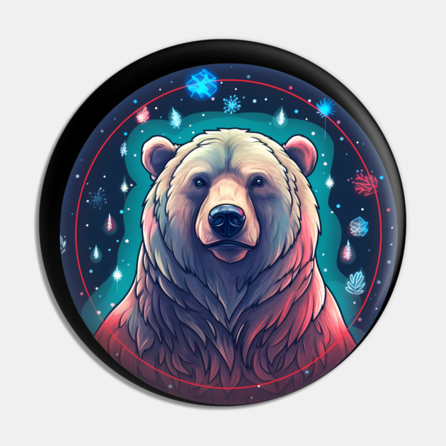 Grizzly Bear in Ornmament , Love Bears Pin by logiamerch