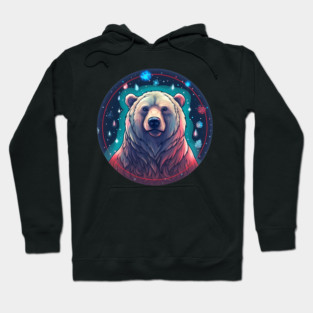Grizzly Bear in Ornmament , Love Bears Hoodie
