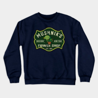 Mushnik's Florist Crest Seymour Worn Crewneck Sweatshirt