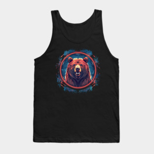 Grizzly Bear in Ornmament, Love Bears Tank Top