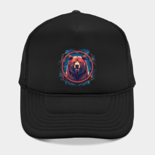 Grizzly Bear in Ornmament, Love Bears Hat
