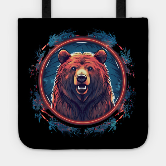 Grizzly Bear in Ornmament, Love Bears Tote by logiamerch