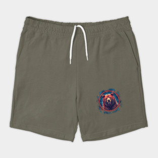 Grizzly Bear in Ornmament, Love Bears Shorts