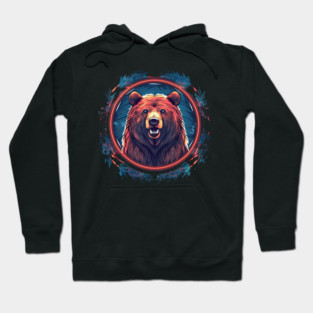 Grizzly Bear in Ornmament, Love Bears Hoodie