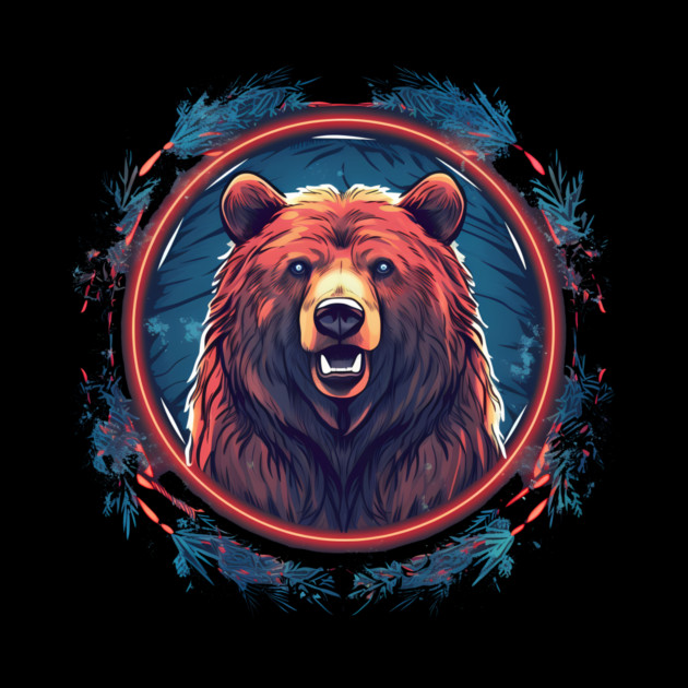 Grizzly Bear in Ornmament, Love Bears by logiamerch