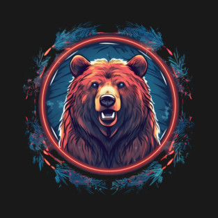 Grizzly Bear in Ornmament, Love Bears T-Shirt