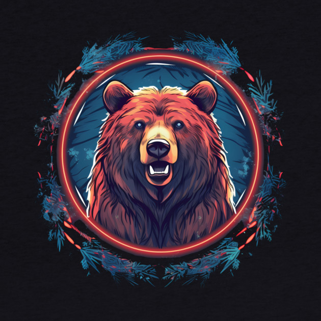Grizzly Bear in Ornmament, Love Bears by logiamerch