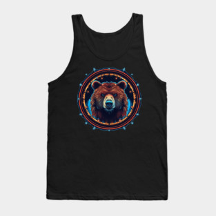 Grizzly Bear in Ornmament, Love Bears Tank Top