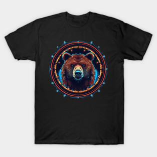 Grizzly Bear in Ornmament, Love Bears T-Shirt