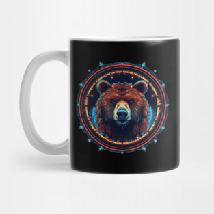 Grizzly Bear in Ornmament, Love Bears Mug