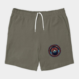 Grizzly Bear in Ornmament, Love Bears Shorts