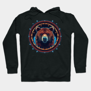 Grizzly Bear in Ornmament, Love Bears Hoodie