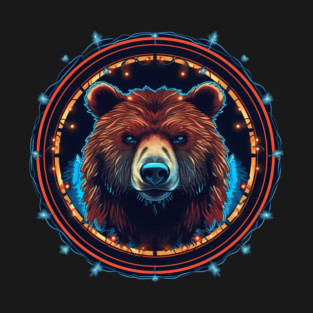 Grizzly Bear in Ornmament, Love Bears T-Shirt