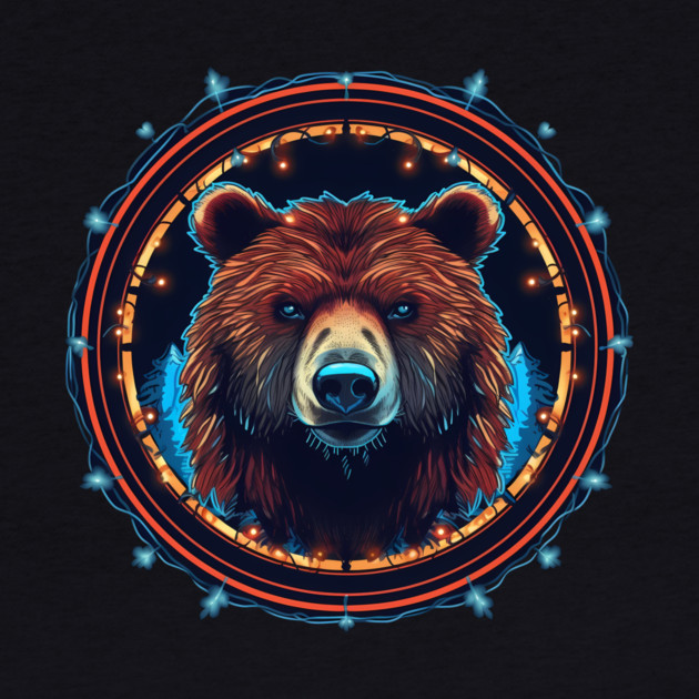 Grizzly Bear in Ornmament, Love Bears by logiamerch