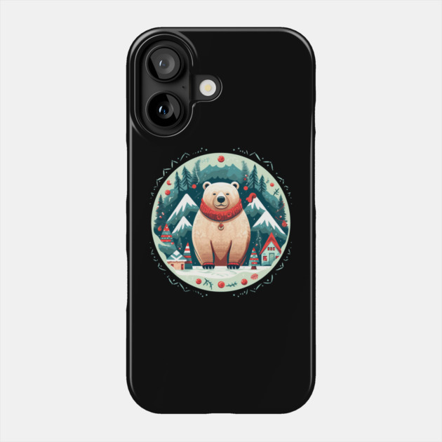 Grizzly Bear in Ornmament, Love Bears Phone Case by logiamerch