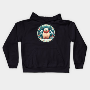 Grizzly Bear in Ornmament, Love Bears Kids Hoodie