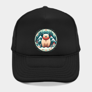 Grizzly Bear in Ornmament, Love Bears Hat