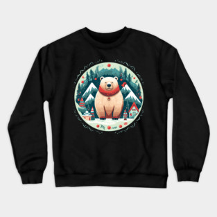 Grizzly Bear in Ornmament, Love Bears Crewneck Sweatshirt