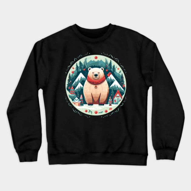 Grizzly Bear in Ornmament, Love Bears Crewneck Sweatshirt by logiamerch