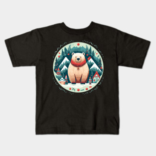 Grizzly Bear in Ornmament, Love Bears Kids T-Shirt