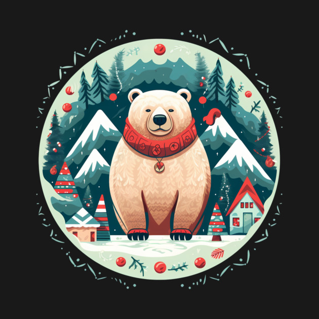 Grizzly Bear in Ornmament, Love Bears by logiamerch