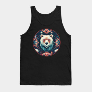 Grizzly Bear in Ornmament , Love Bears Tank Top
