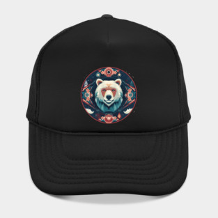 Grizzly Bear in Ornmament , Love Bears Hat