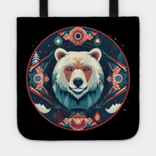Grizzly Bear in Ornmament , Love Bears Tote