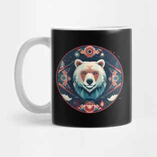 Grizzly Bear in Ornmament , Love Bears Mug