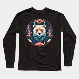 Grizzly Bear in Ornmament , Love Bears Long Sleeve T-Shirt