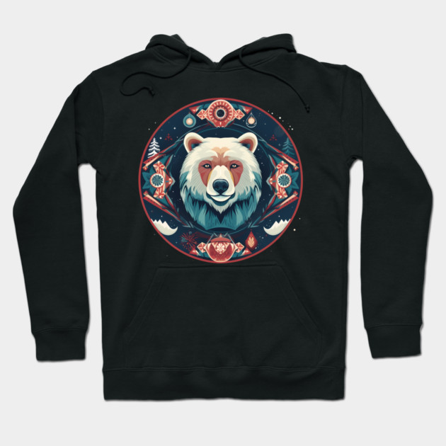 Grizzly Bear in Ornmament , Love Bears Hoodie by logiamerch