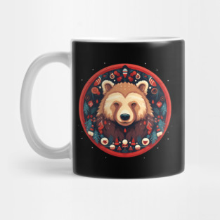 Grizzly Bear in Ornmament , Love Bears Mug