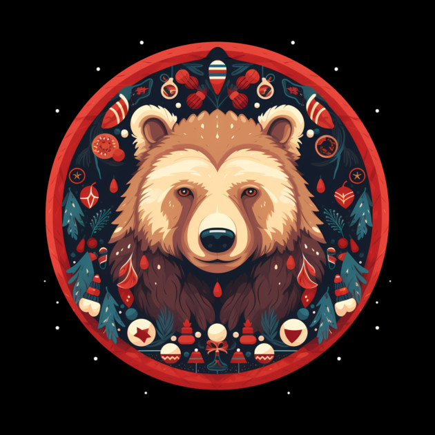 Grizzly Bear in Ornmament , Love Bears by logiamerch