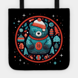 Grizzly Bear in Ornmament , Love Bears Tote