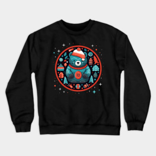 Grizzly Bear in Ornmament , Love Bears Crewneck Sweatshirt