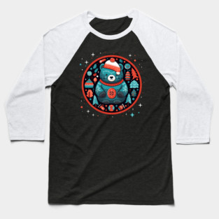 Grizzly Bear in Ornmament , Love Bears Baseball T-Shirt
