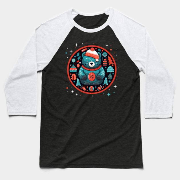 Grizzly Bear in Ornmament , Love Bears Baseball T-Shirt by logiamerch