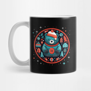 Grizzly Bear in Ornmament , Love Bears Mug