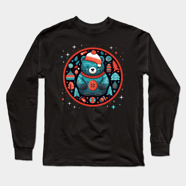 Grizzly Bear in Ornmament , Love Bears Long Sleeve T-Shirt by logiamerch