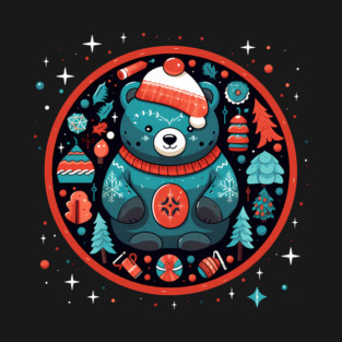 Grizzly Bear in Ornmament , Love Bears T-Shirt